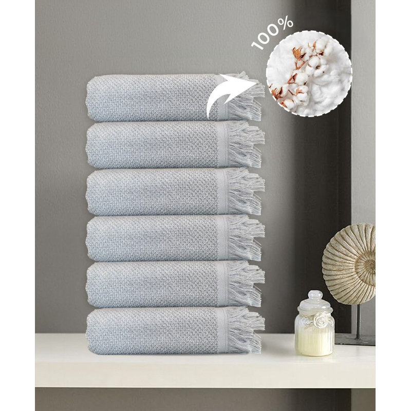 Ensemble de serviettes à main (6 pièces), Grey