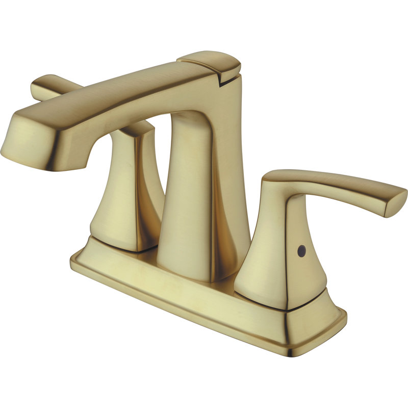 Cardania 2-handle Bathroom Faucet with Drain Assembly, Gold