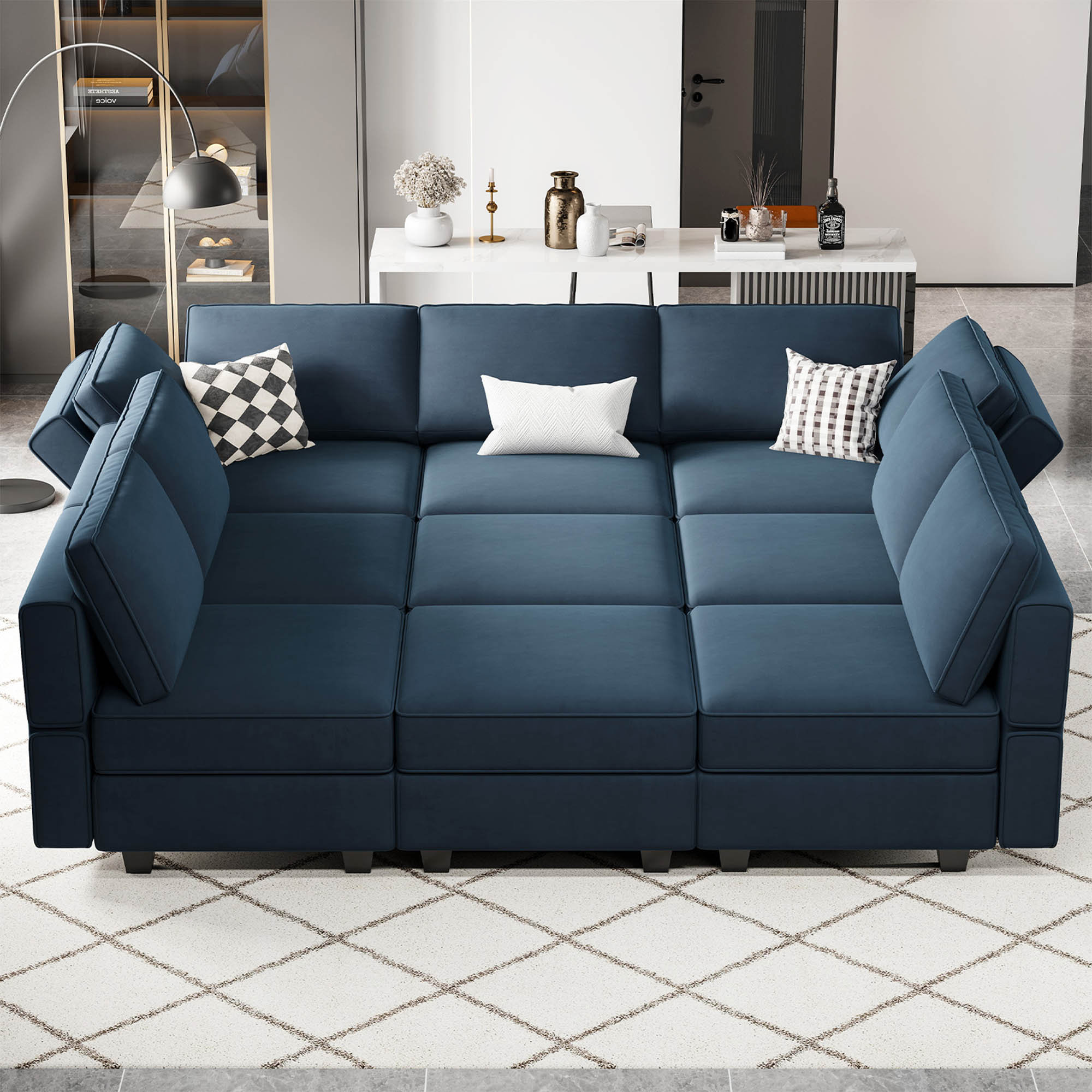 9 piece deals modular sectional sofa