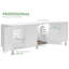 Meuble pour lit double pour chat avec lit à griffes et lumière activée par le mouvement (blanc)-1577047200