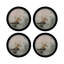 English Stag Vegan Leather Round Coasters-1614676309