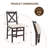Padded Stackable Folding Dining Chairs with Solid Wood Frame-78947946