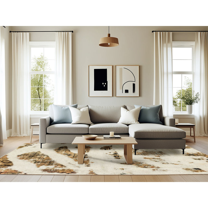 Tapis abstrait moderne 1953, Rectangle 6 pi x 9 pi