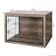 Meuble pour chien en bois avec portes doubles - Cage intérieure sécuritaire pour animaux de compagnie