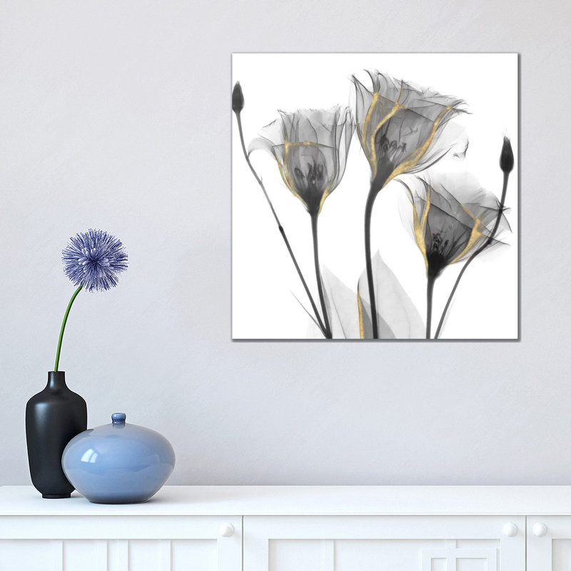 Gold Embellished Gentians I by Albert Koetsier - Wrapped Canvas Print, 45.72 cm H x 45.72 cm W x 3.175 cm D