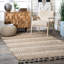 Tapis gris noué à la main Colstrip-111842545