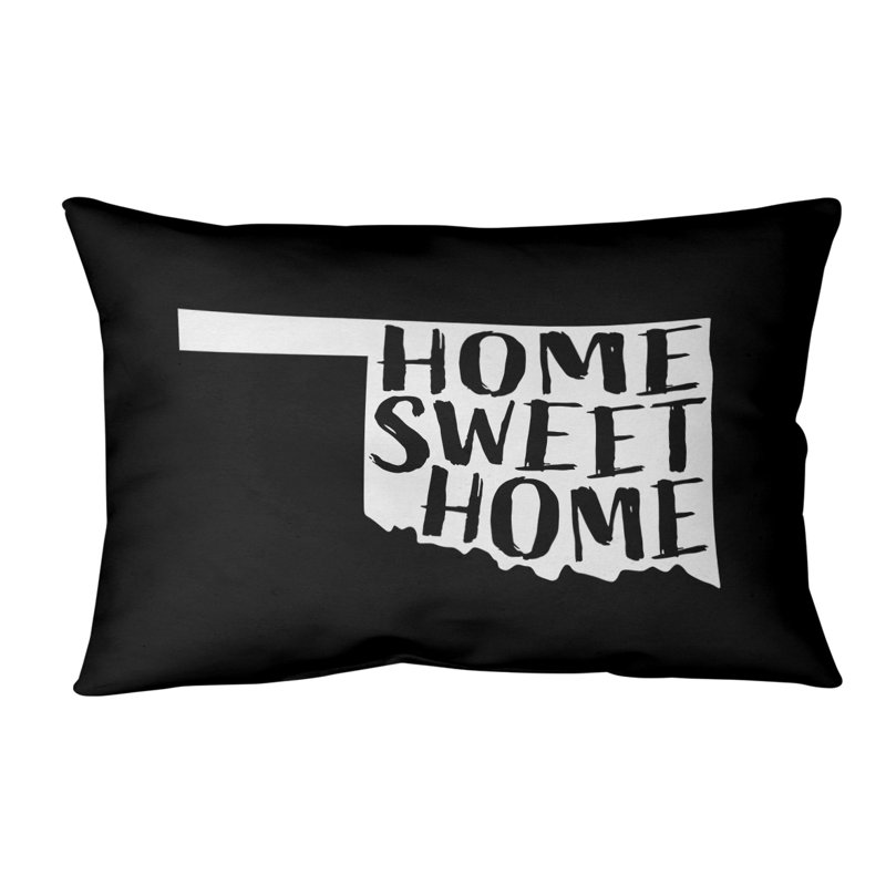 Coussin lombaire intérieur/extérieur doux pour la maison, Noir, Oklahoma