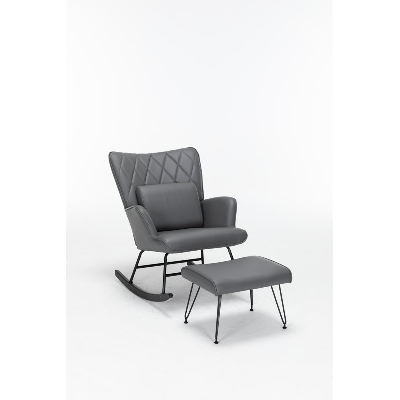 Chaise berçante avec repose-pieds