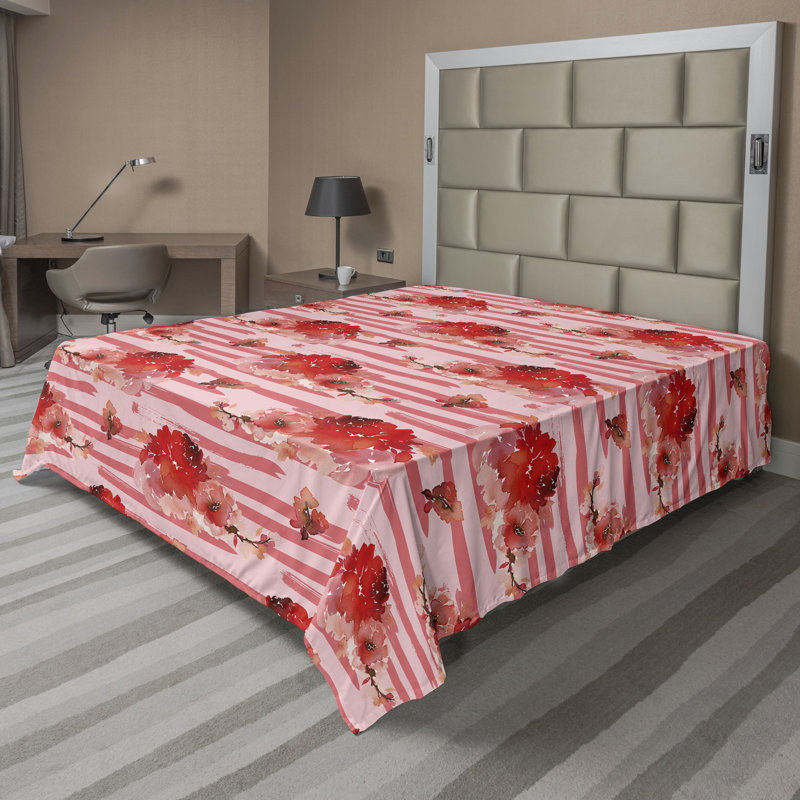 Drap-housse de jardin Ambesonne, Drap plat pour très grand lit californien