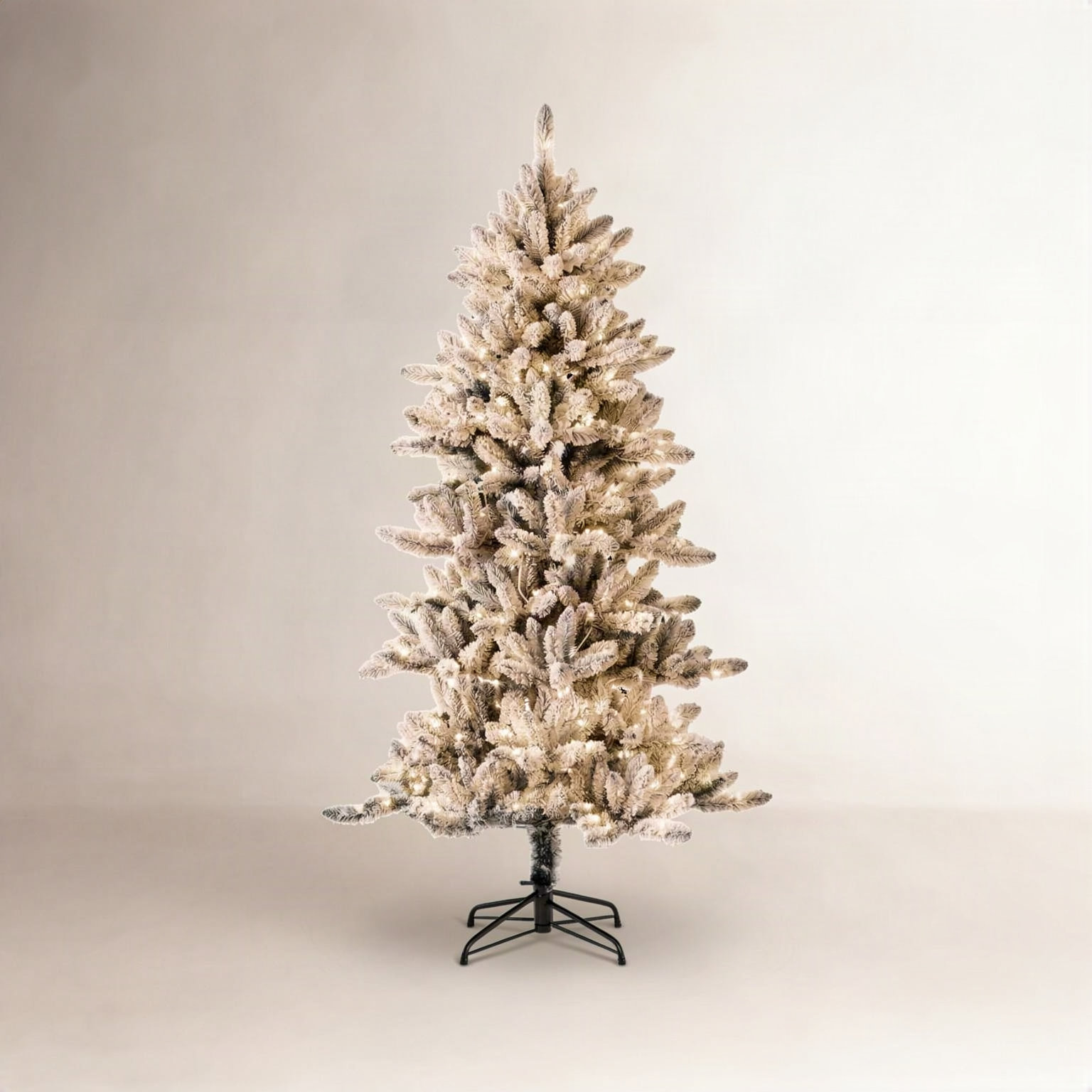 Guillema Frosted Pre-Lit Fir Christmas Tree, 6'
