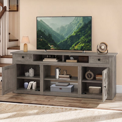 Meuble télé avec 2 tiroirs et station de charge Kavita 