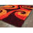 Fitts Abstract Shag Red/Burnt Orange/Light Orange Area Rug-1791087041