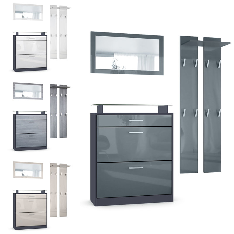 Mcclinton Hall Tree with Shoe Storage, Anthracite