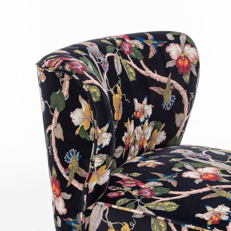 Wide Side Chair, Black