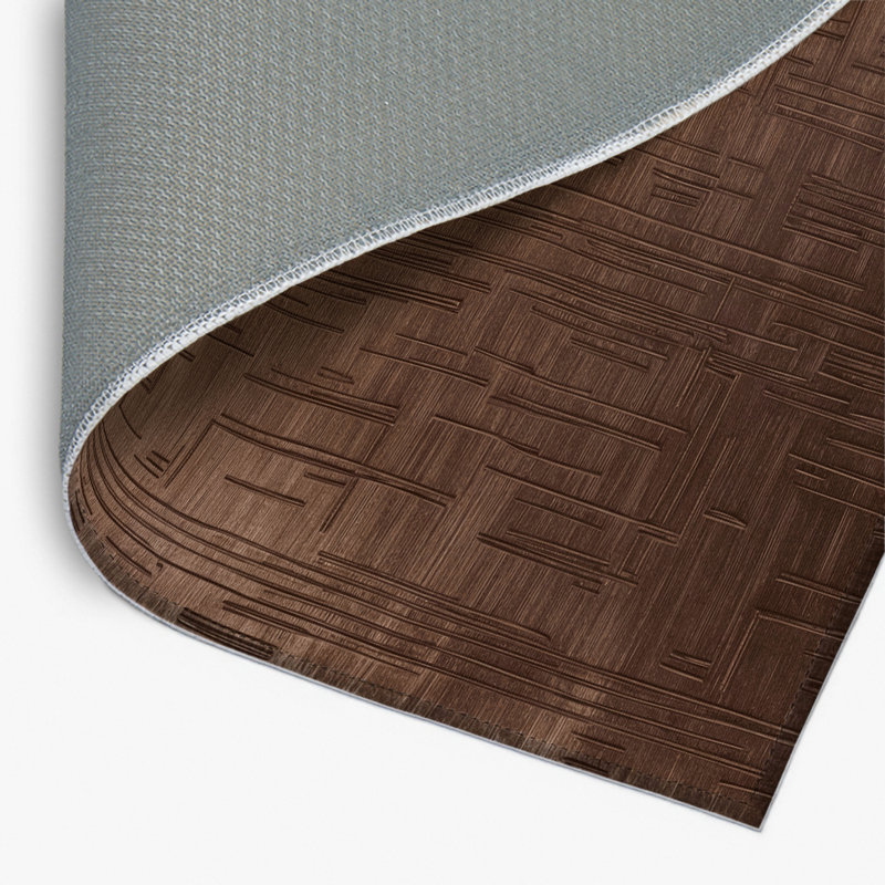 Tapis brun abstrait intérieur et extérieur, Rectangle 4pi x 6 pi