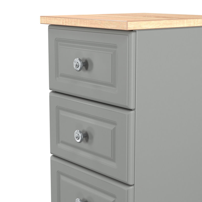 Arpelar 37cm W Manufactured Wood Bedside Table, Grey