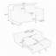 Canapé-lit deux places convertible en velours l 55 po x P 33 po x H 32,28 po Aislin