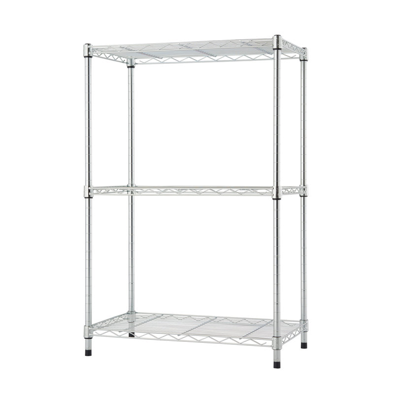  Étagère grillagée à 3 niveaux 23,2 po x 13,4 po x 35,6 po Basics® (paquet de 2) - Chrome