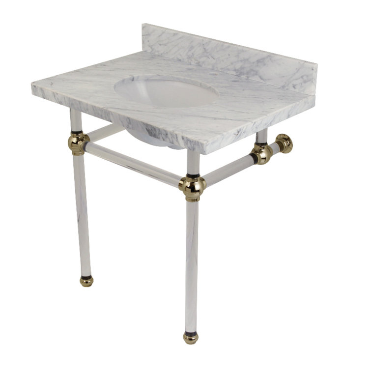 Templeton Rectangular Console Bathroom Sink with Overflow
