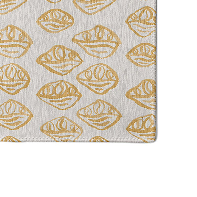 Tapis jaune géométrique, Rectangle 3 pi x 5 pi
