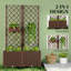 Boîte à fleurs d'extérieur élégante, lit de jardin surélevé mobile, brun-129459858