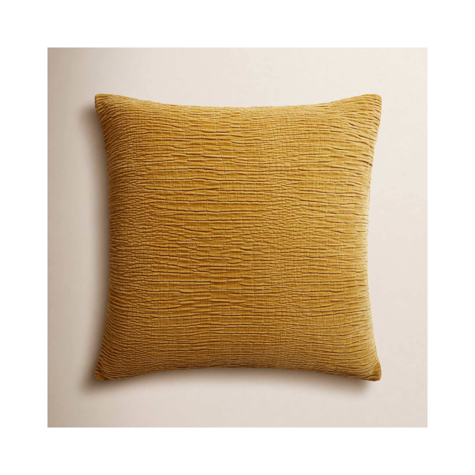 Edan Throw Pillow, Gold, 22"H x 22"W, Down