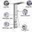 44'' Shower Panel with Fixed Shower Head