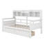 Lit de jour simple en bois avec tablettes de chevet et deux tiroirs, structure de canapé-lit pour enfants, adolescents, adultes-404769979-404769978