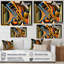 Circular Retro Dynamics I - Art mural encadré abstrait géométrique-87342689-87342697