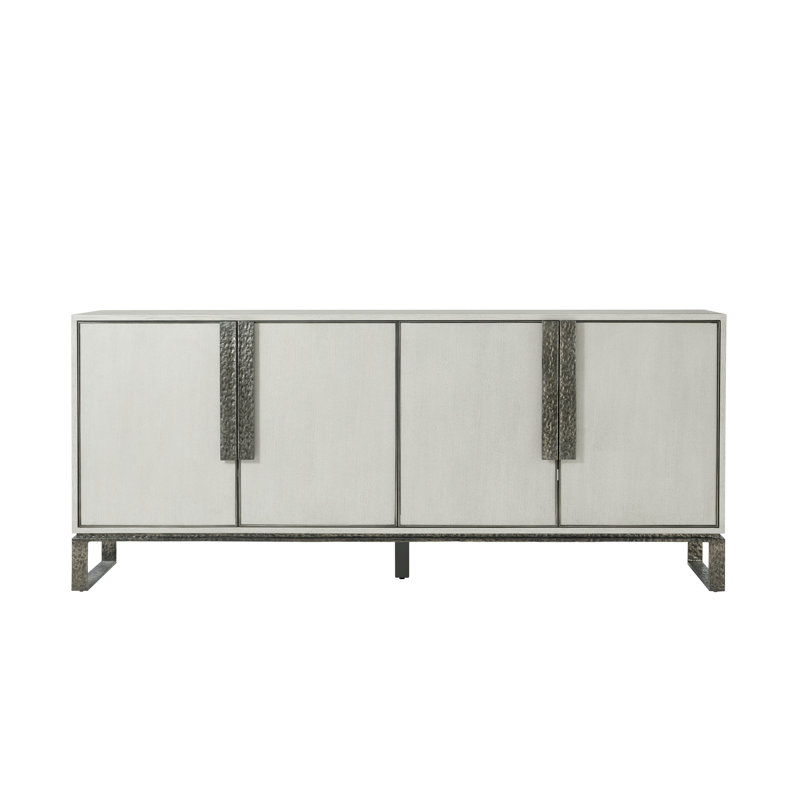 Essence 80'' White Oak and Metal Sideboard