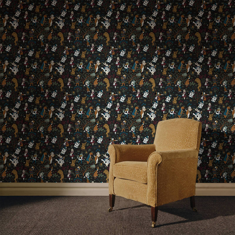 Alice in Wonderland Wallpaper, Noir