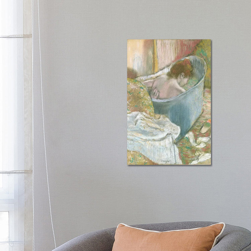 The Bath by Edgar Degas - Wrapped Canvas Painting, 66.04 cm H x 45.72 cm W x 1.91 cm D
