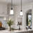 Single Pendant Kitchen Island Pendant Lighting with Dual Glass Shade