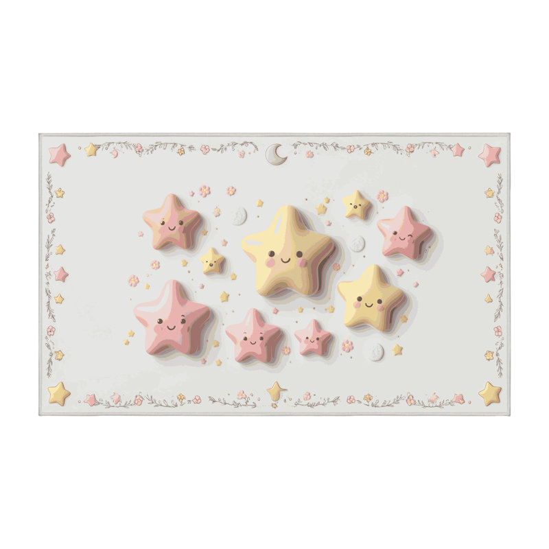 Tapis lavable Isabelle & Max ™ Cloud Clouds Kids_Sky043, Rectangle 5 pi x 7 pi