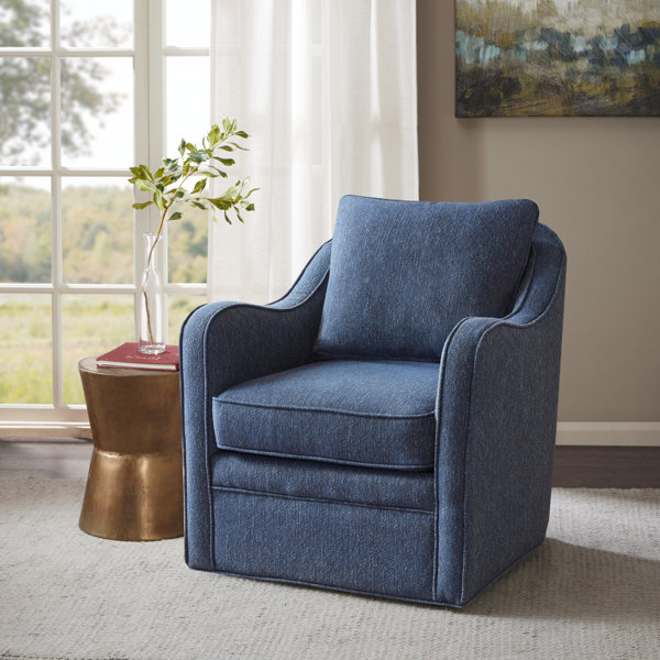 Three Posts™ Loftus Upholstered Wide Swivel Arm Chair & Reviews | Wayfair