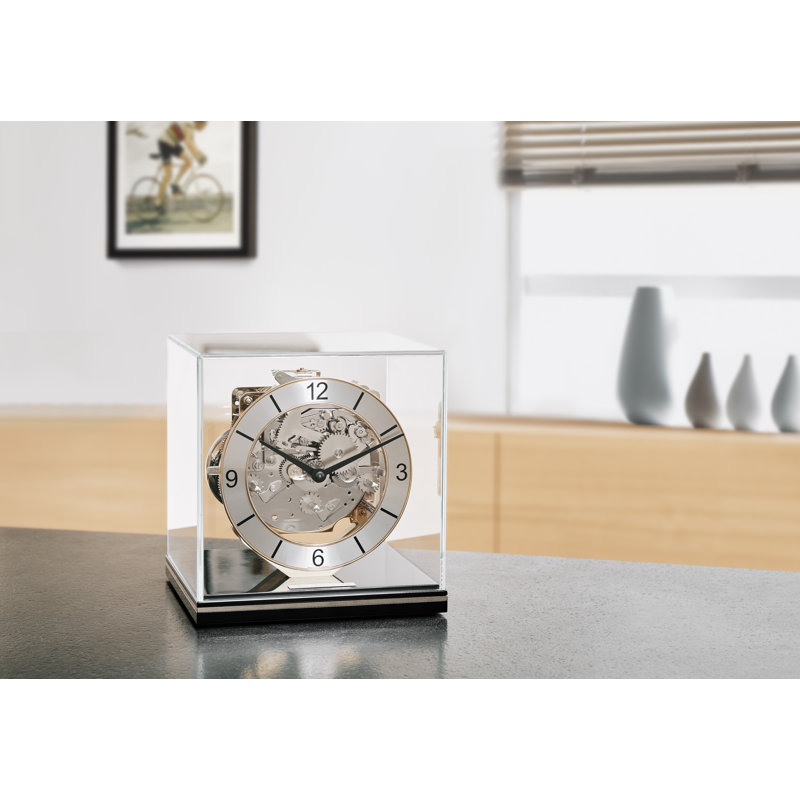 Analogue Beech Wood Mechanical Tabletop Clock, Black