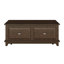 Table basse sur roulettes Minal, 2 tiroirs, brun, 48 po