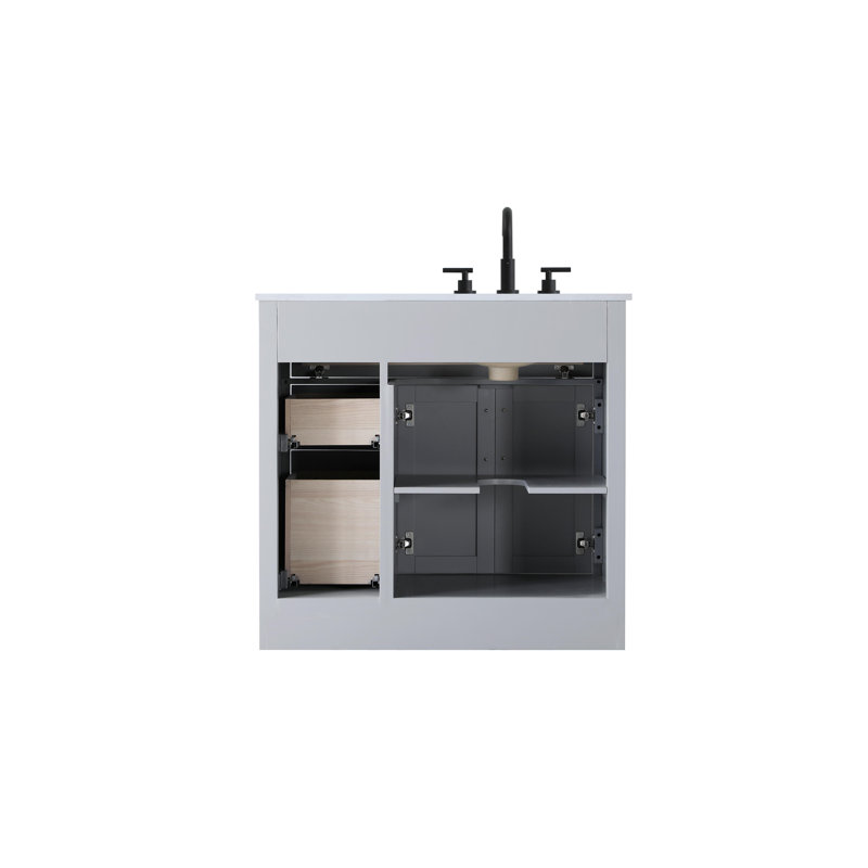 Ahner 36 inch Single Bathroom Vanity, Gray