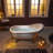 59" x 31" Clawfoot Soaking Acrylic Bathtub-61051205