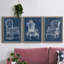 «Blue & White Asian Garden I», ensemble de 2 peintures sur toile encadrées-1465090197-1465090206