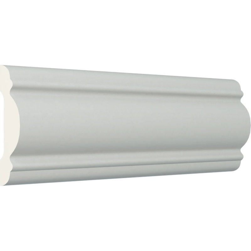 Endurathane Kepler Chair Rail, 4 3/4"H x 1 1/4"P x 94 1/2"L, Factory Primed