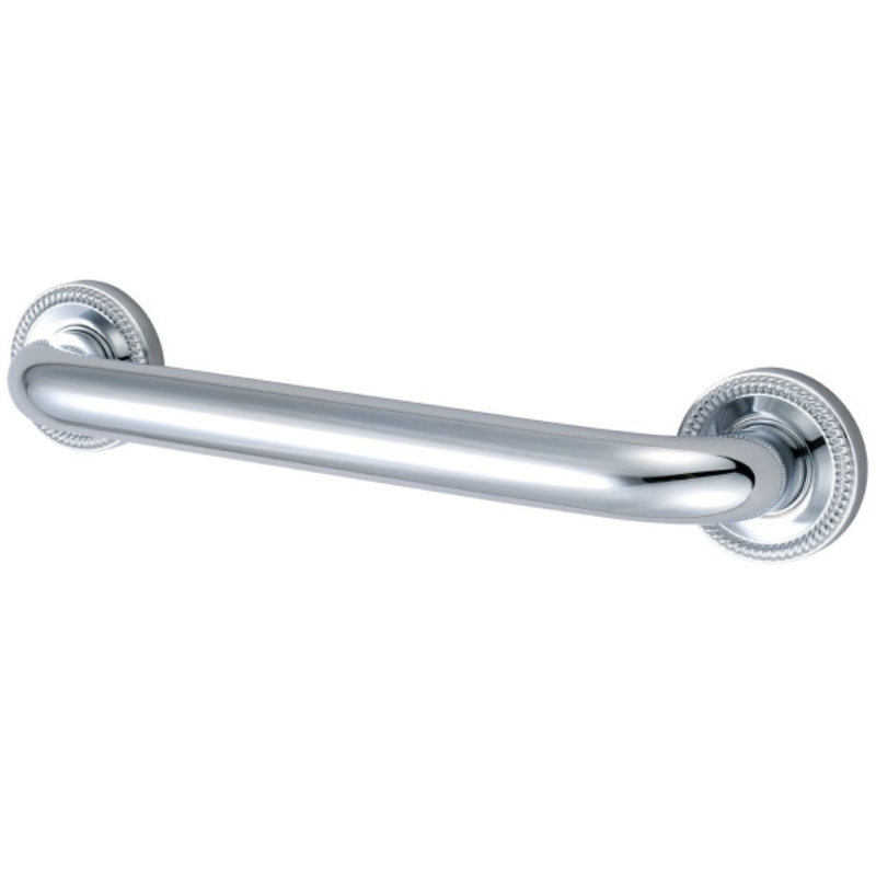 Kingston Brass Camelon 1-1/4 Inch O.D Grab Bar, 16" W, Polished Chrome