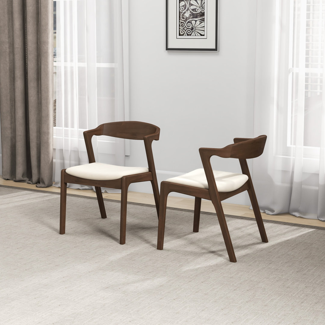 Artrell Mid-Century Modern Velvet Dining Chair (Set of 2) Wade Logan® Upholstery 