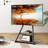 Corner TV Stand with 2 Wooden Shelves Rolling TV Cart For 32 43 50 55 65 Inch TV-70891593