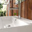 Lavabo de salle de bain vasque rectangulaire en céramique blanche avec trop-plein