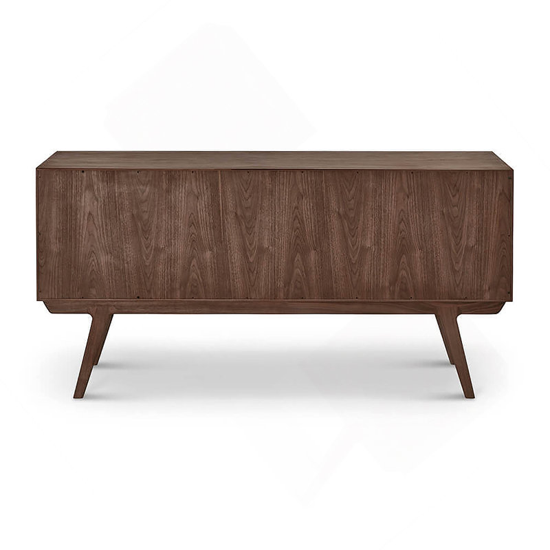 Cabinet média contemporain en bois de noyer / noyer massif