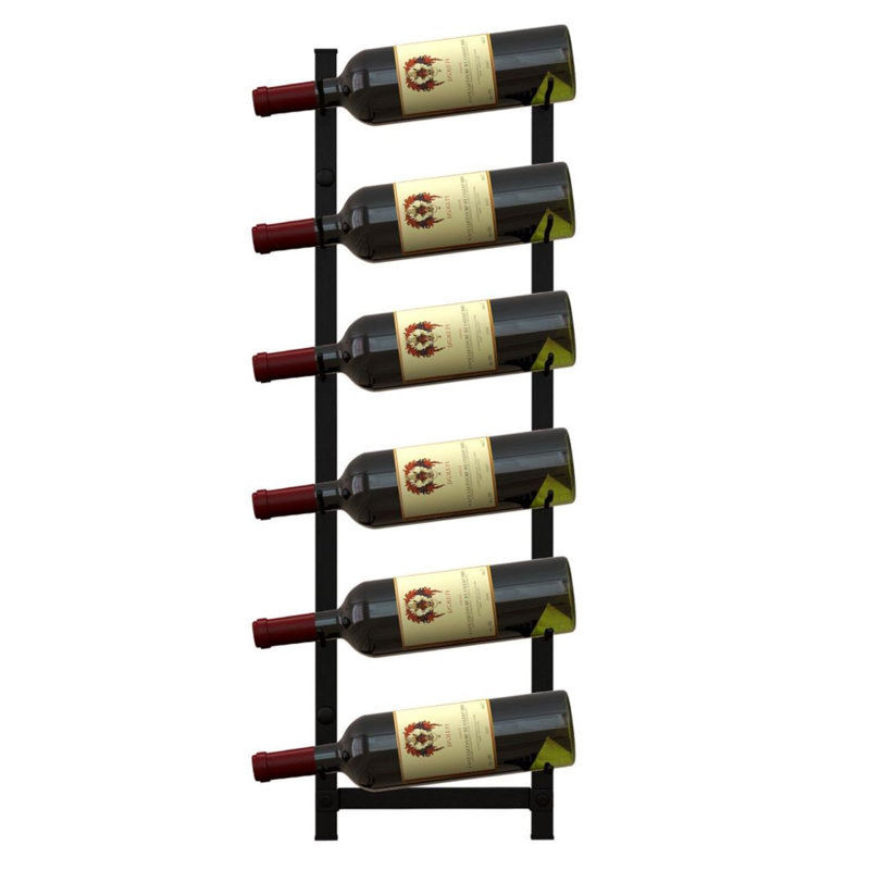 Wall Mounted Wine Bottle Rack Black