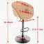 Tabourets de bar pivotants réglables, hauteur de comptoir rembourrée en cuir de polyuréthane de style Mid-Century, ergonomiques et élégants pour les îlots de cuisine