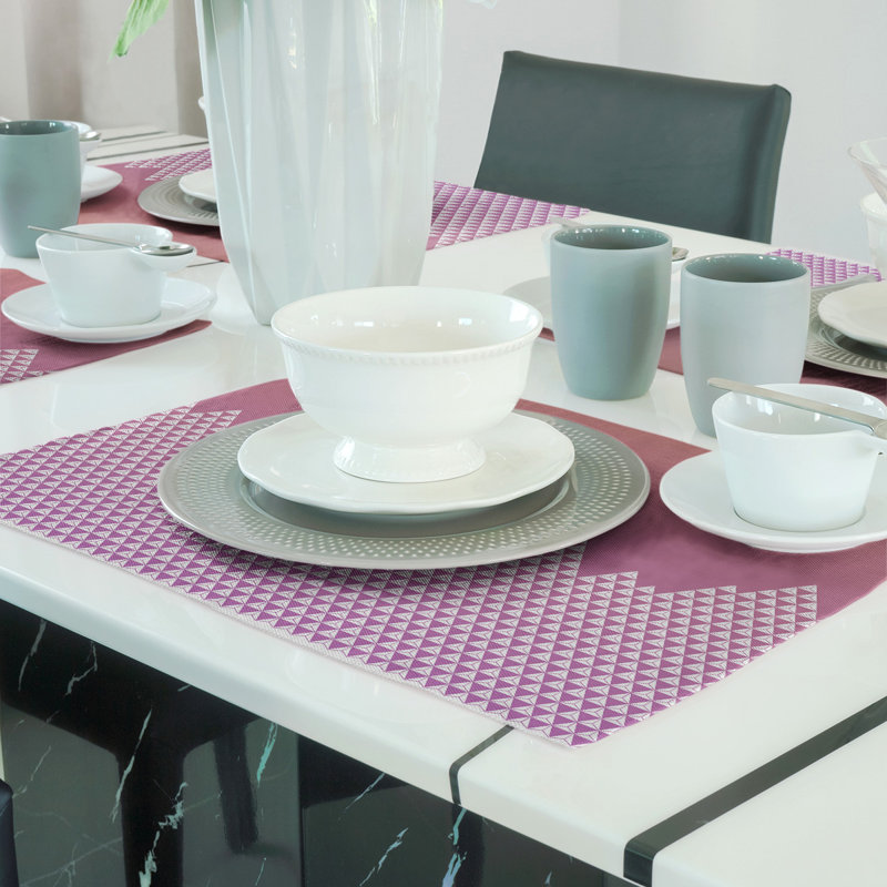 Katelyn Elizabeth Cotton Abstract Rectangle Placemat, Orange/Purple