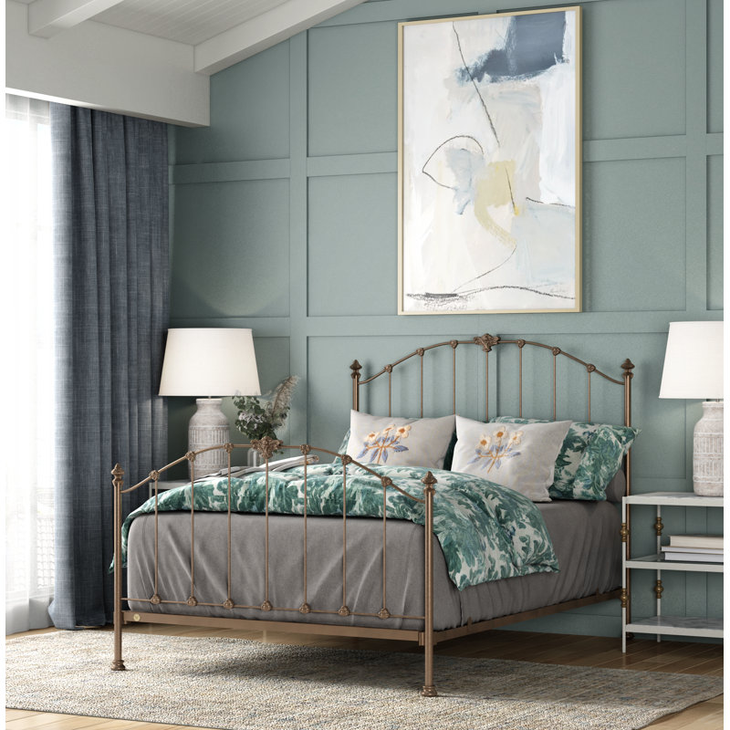 171 Country French Bed | Complete Standard, Translucent Brown, Queen